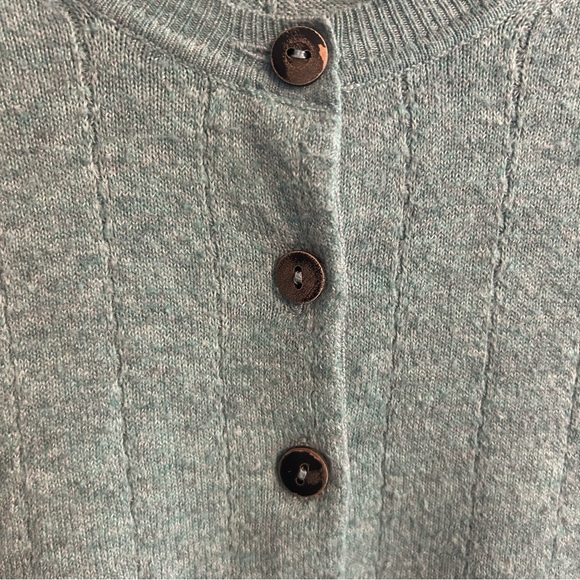 Free People Teal Cardigan Sweater - Picture 3 of 7